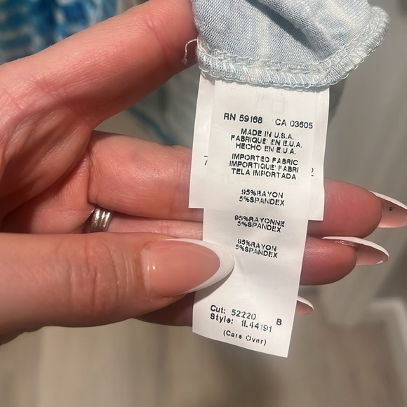 NWT Karen Kane Womens Cascade Wrap BLUE BAJA Dress MADE IN USA Medium - Picture 11 of 14